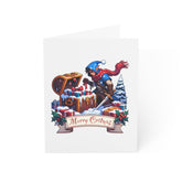 Horde of Treasure Christmas Critmas Greeting Cards - Subtle Blue M